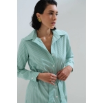 Φόρεμα ριγέ σεμιζιέ - Image 2