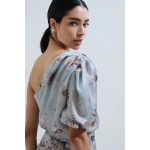 Μπλούζα σατέν με έναν ώμο