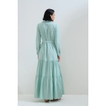 Φόρεμα ριγέ σεμιζιέ - Image 4