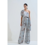 Παντελόνι σατέν φαρδύ με πιέτες