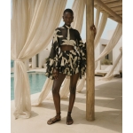 LACE Μαύρο εμπριμέ μεταξωτό  τοπ - Image 2