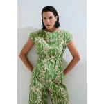 Μπλούζα εμπριμέ με ζώνη