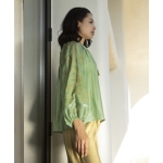 Κεντημένη μπλούζα πράσινο-χρυσο - Image 2