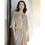 Μπλούζα σε μπεζ-χρυσό