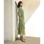 Κρουαζέ πράσινο-χρυσό φόρεμα - Image 2