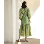 Κρουαζέ πράσινο-χρυσό φόρεμα - Image 3