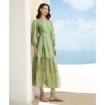 Κρουαζέ πράσινο-χρυσό φόρεμα