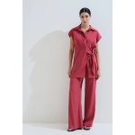 Παντελόνα ψηλόμεση μονόχρωμη