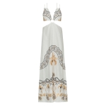 LACE ιβουάρ λινό cut-out μάξι φόρεμα με κέντημα - Image 2